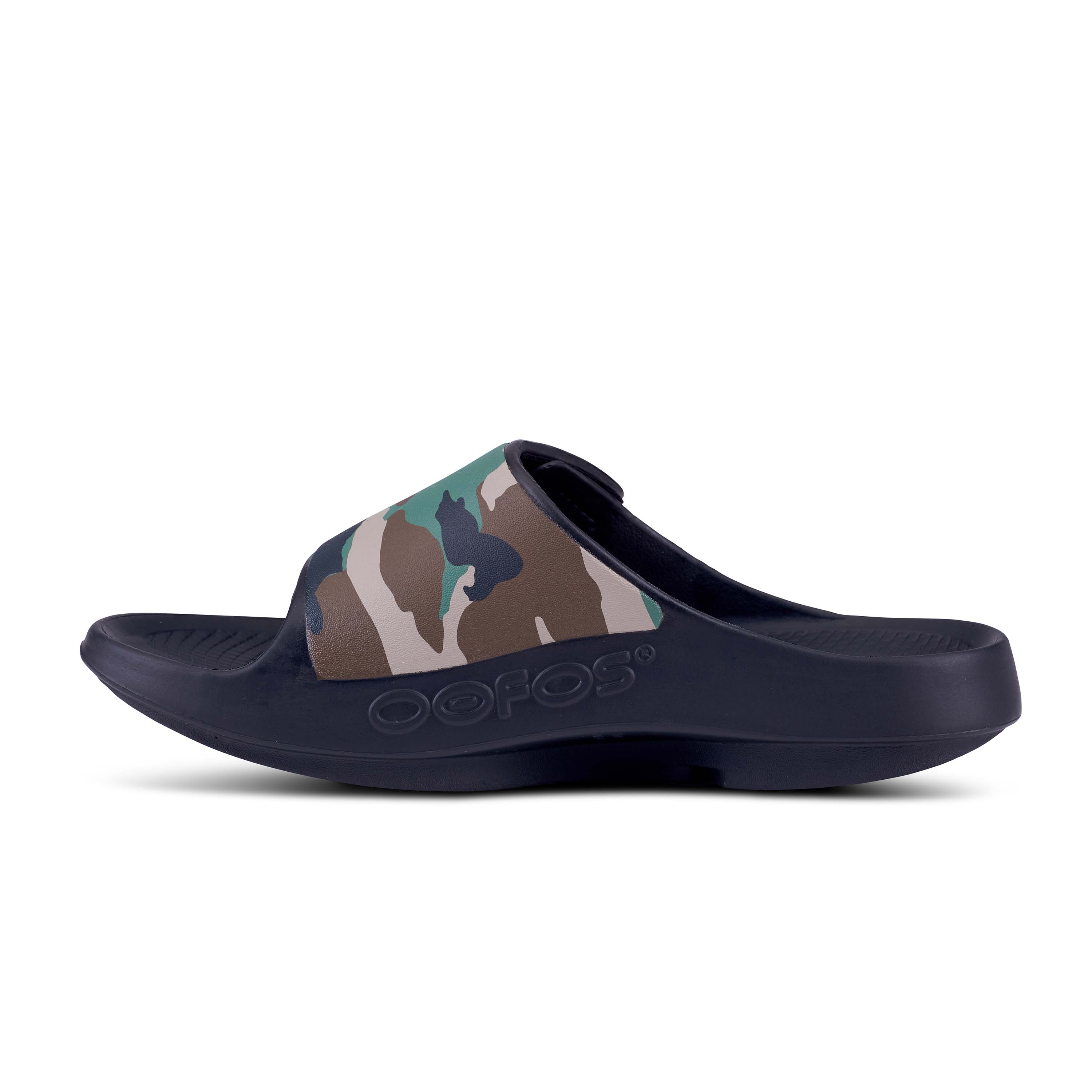 Men's OOahh Matte Black Sport Flex Sandal – OOFOS